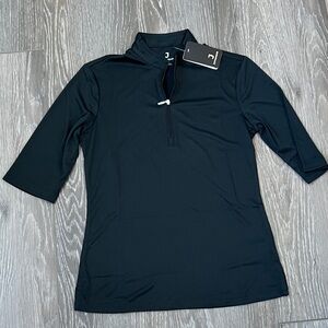 Black Quarter-Zip girls dress